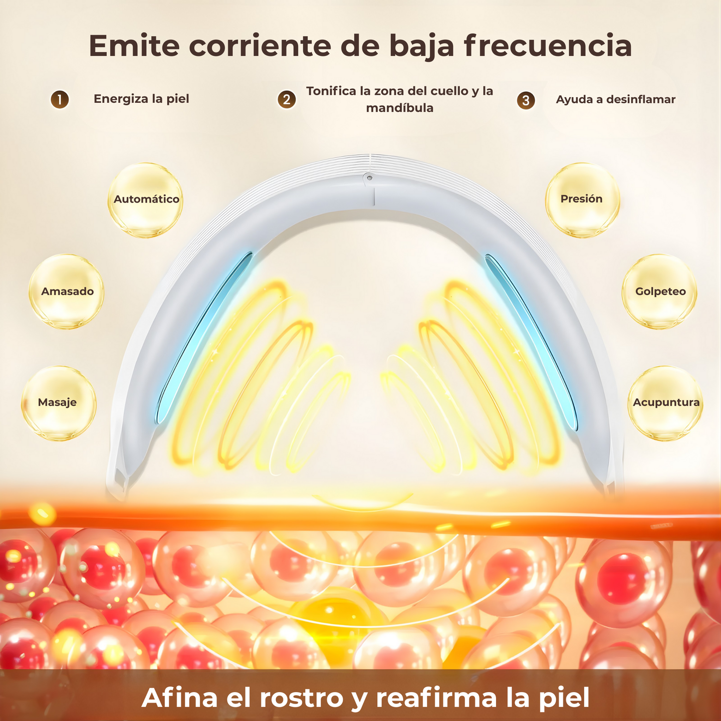 Masajeador Facial EMS V-Shape